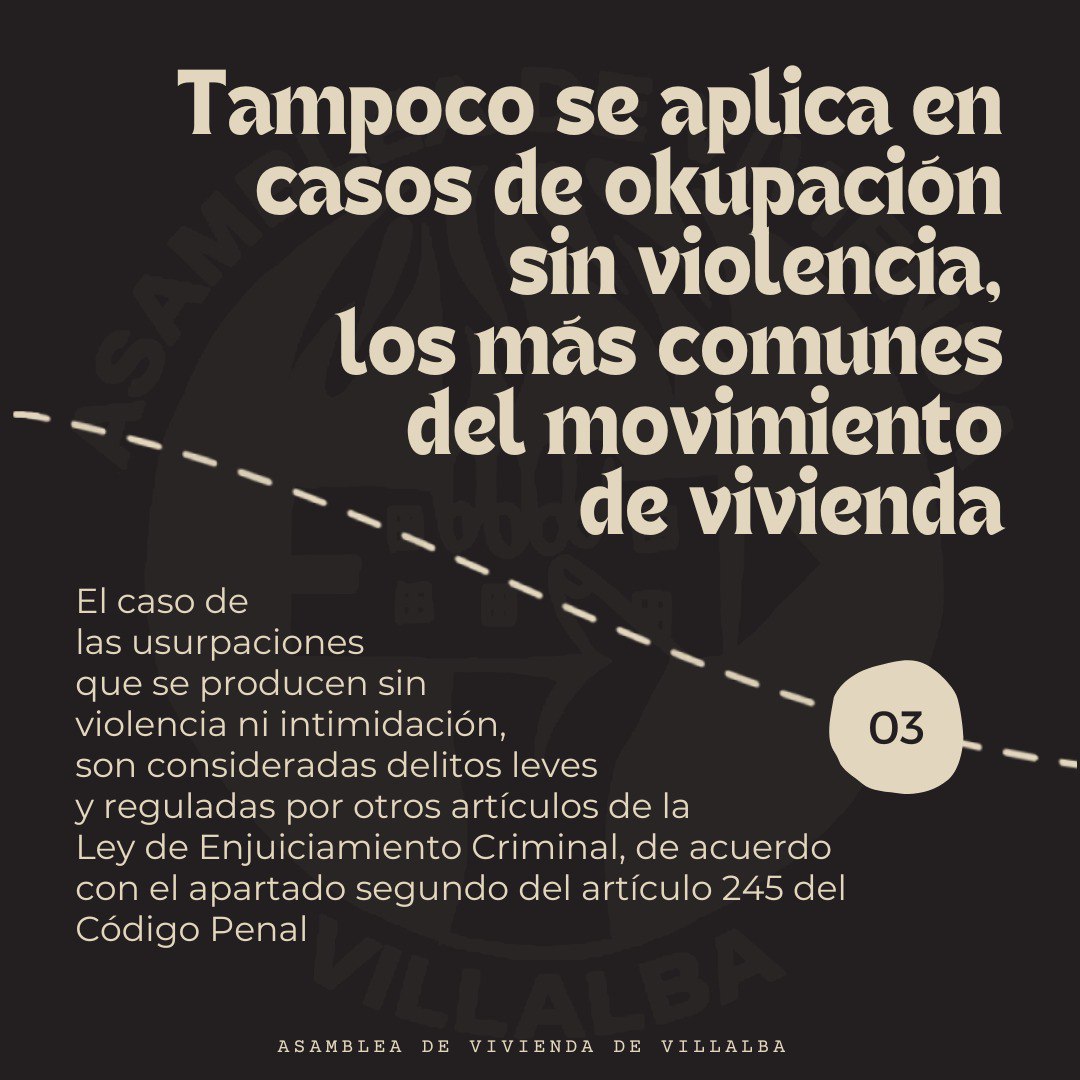 La nueva reforma NO va a traer el "fin de la okupación". A nivel jurídico esto es un bulo y te explicamos por qué 👇🏾