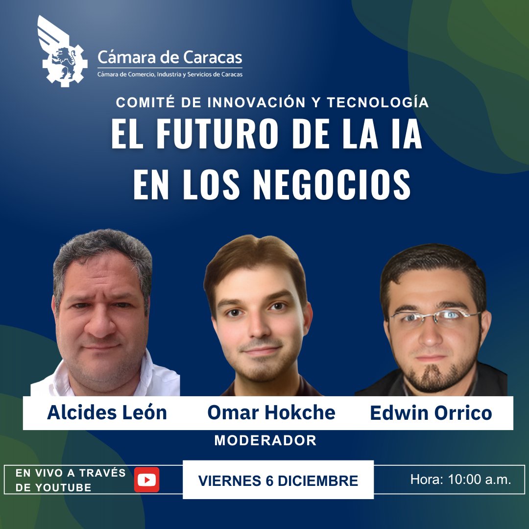 ¿Quieres saber cómo la IA puede transformar tu empresa?

Descubre las últimas tendencias en inteligencia artificial, con la participación de reconocidos expertos. 

Viernes 6 de diciembre
Hora:  10:00 a.m.
Regístrate: forms.gle/2w8CLhFZBeazeE…

 ¡No te lo pierdas!

#IANegocios