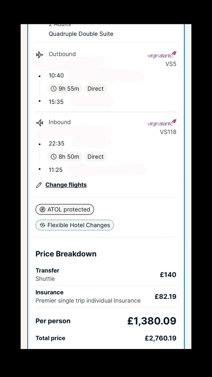 LenaMarchant's tweet photo. @loveholidays 

This is why I take screenshots, even if it feels unnecessary because these companies will try to exploit you at any chance they get.

In this thread you see three screenshots:
A price for a King Double Suite 
A price for a Quadruple Double Suite
My booking price https://t.co/V2tTU1CQjY
