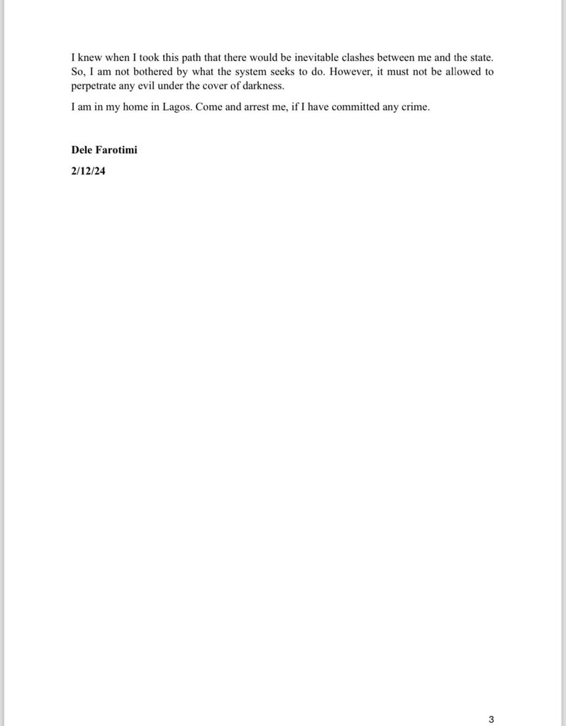 OurFavOnlineDoc's tweet image. I stand with Dele Farotimi.

Uncle Dele is one of the loudest voices of reason in a country devoid of common-sense ruled by evil monsters determined to erode our collective sanity.

Today it may be Dele.
Tomorrow it could be you.

Now is the time to speak up!
#FreeDeleFarotimiNow