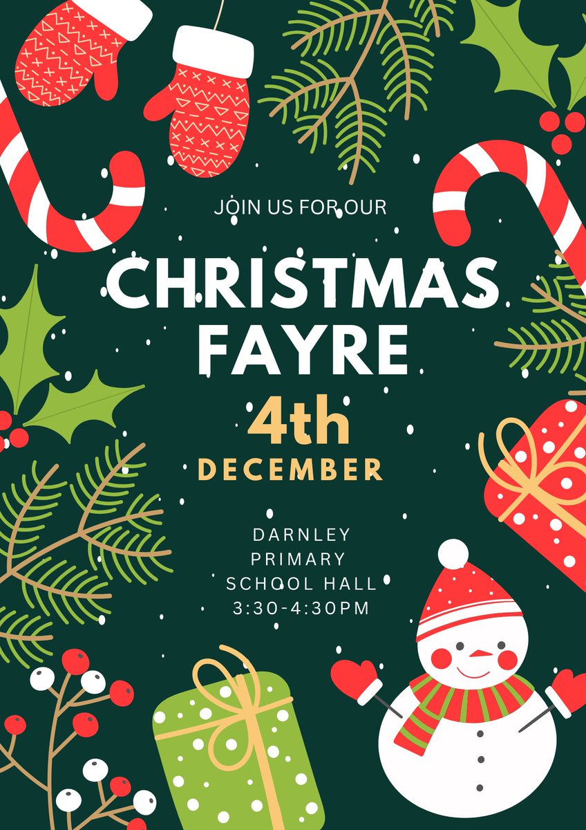 Our Christmas Fayre is tomorrow from 3:30pm! We look forward to seeing you there 💜💚