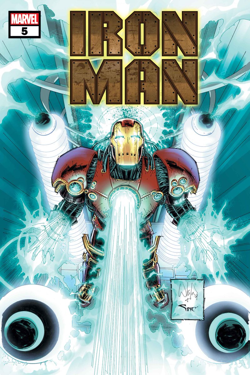 With his entire inventory broken and corrupted by Roxxon, see Tony Stark rebuild his armor in <a href="/WhilcePortacio/">Whilce Portacio</a>’s variant covers for #MarvelComics’ ‘Iron Man,’ starting in December with issues #3-5.
