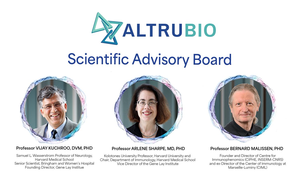 We are pleased to announce our scientific advisory board, Vijay Kuchroo, DVM, PhD, Bernard Malissen, PhD, and Arlene Sharpe, MD, PhD, advancing novel immune checkpoint enhancer PSGL-1 agonist antibody, ALTB-268, in Phase 2a trials for #ulcerative colitis. bit.ly/3B1JCL8