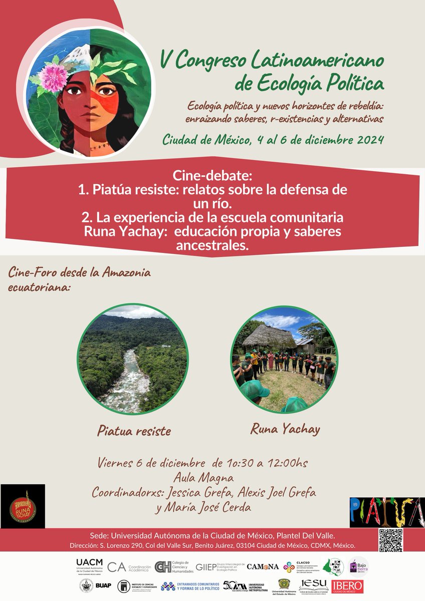 V202478089's tweet photo. Les invitamos al cine debate que proponen les compañerxs ecuatorianos desde la Amazonía a realizarse el viernes 6 de 10: 30 a 12:00 hs en el Aula Magna de la UACM, Plantel del Valle.

Esperamos su participación. https://t.co/bdDfhrGUWK