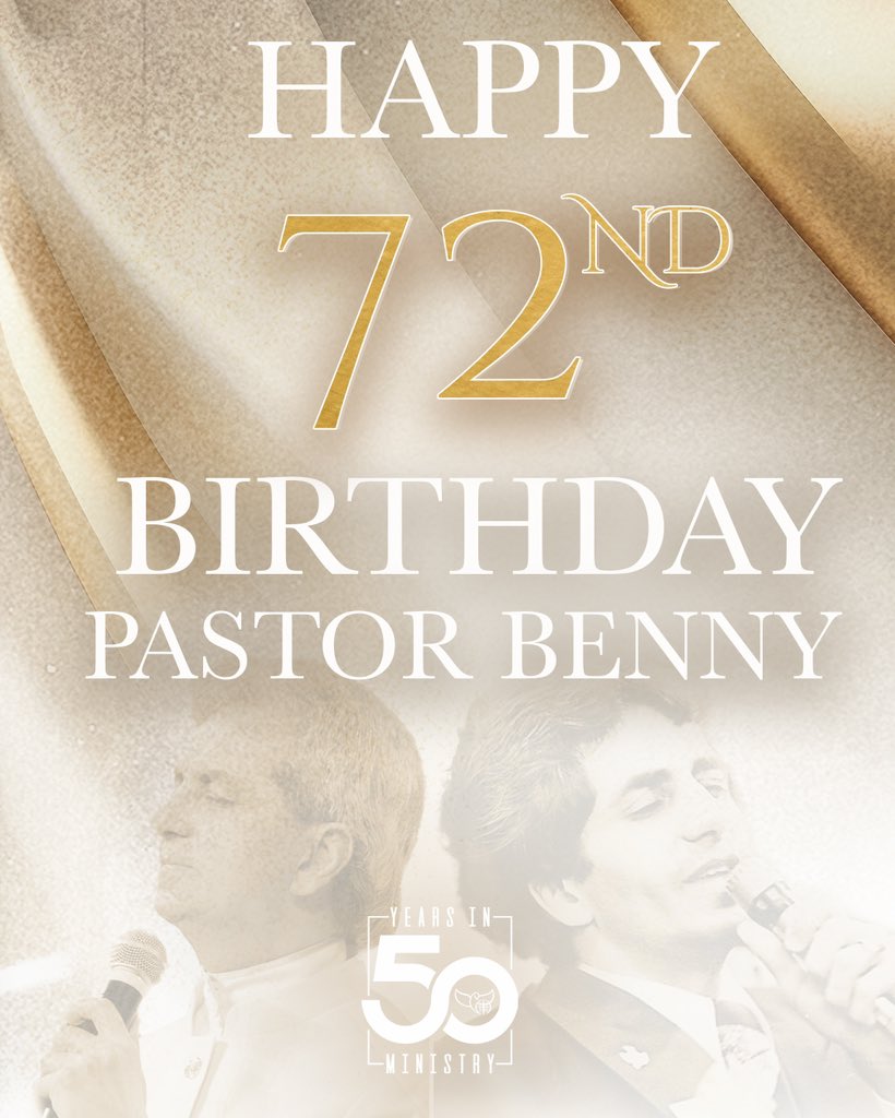 Join us in celebrating Pastor Benny Hinn’s 72nd birthday and his 50 amazing years of ministry! 

A life dedicated to the service of the Lord in faith and love is truly a gift to all who know him. We honor his calling and the journey that has touched countless lives and impacted