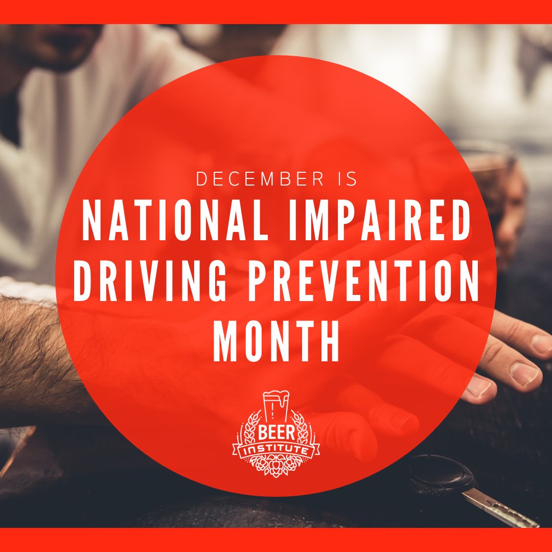 This holiday season, let’s celebrate responsibly. December is #NationalImpairedDrivingPreventionMonth — plan ahead, designate a driver, or use a ride-share. Together, we can make the roads safer for everyone. 🎄🍻 #CelebrateResponsibly Learn more here: beerinstitute.org/policy-respons…