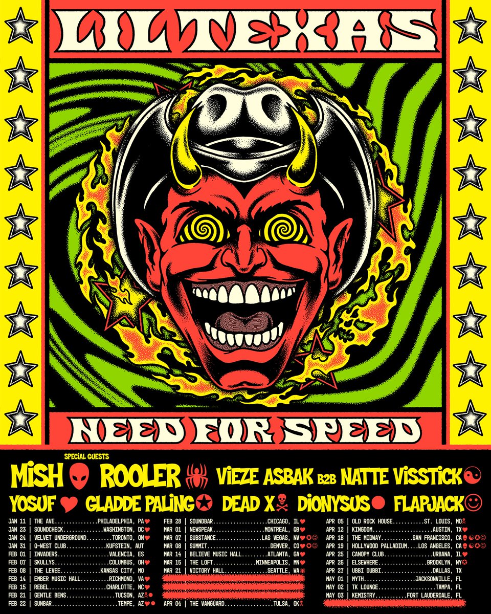 I’M COMING TO A CITY NEAR YOU! THRILLED TO ANNOUNCE MY NEW WORLD TOUR “NEED FOR SPEED” 🤠🌎

TICKETS: linktr.ee/liltexas