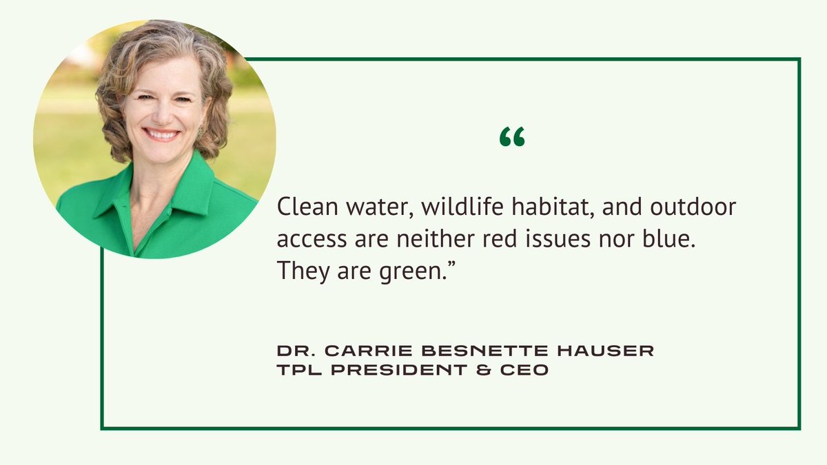 During this election season, one issue united voters across the spectrum: protecting parks, forests, and water. Our President and CEO, Dr.<a href="/CarrieBHauser/">Dr. Carrie Besnette Hauser</a> highlights bipartisan victories in conservation, driving healthier communities and climate resilience. Read more via