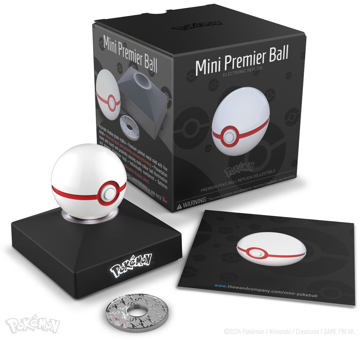 Now available - The all new Mini Premier Ball Replica! More information and a list of where to shop is available on our website. thewandcompany.com/mini-pokeball/…