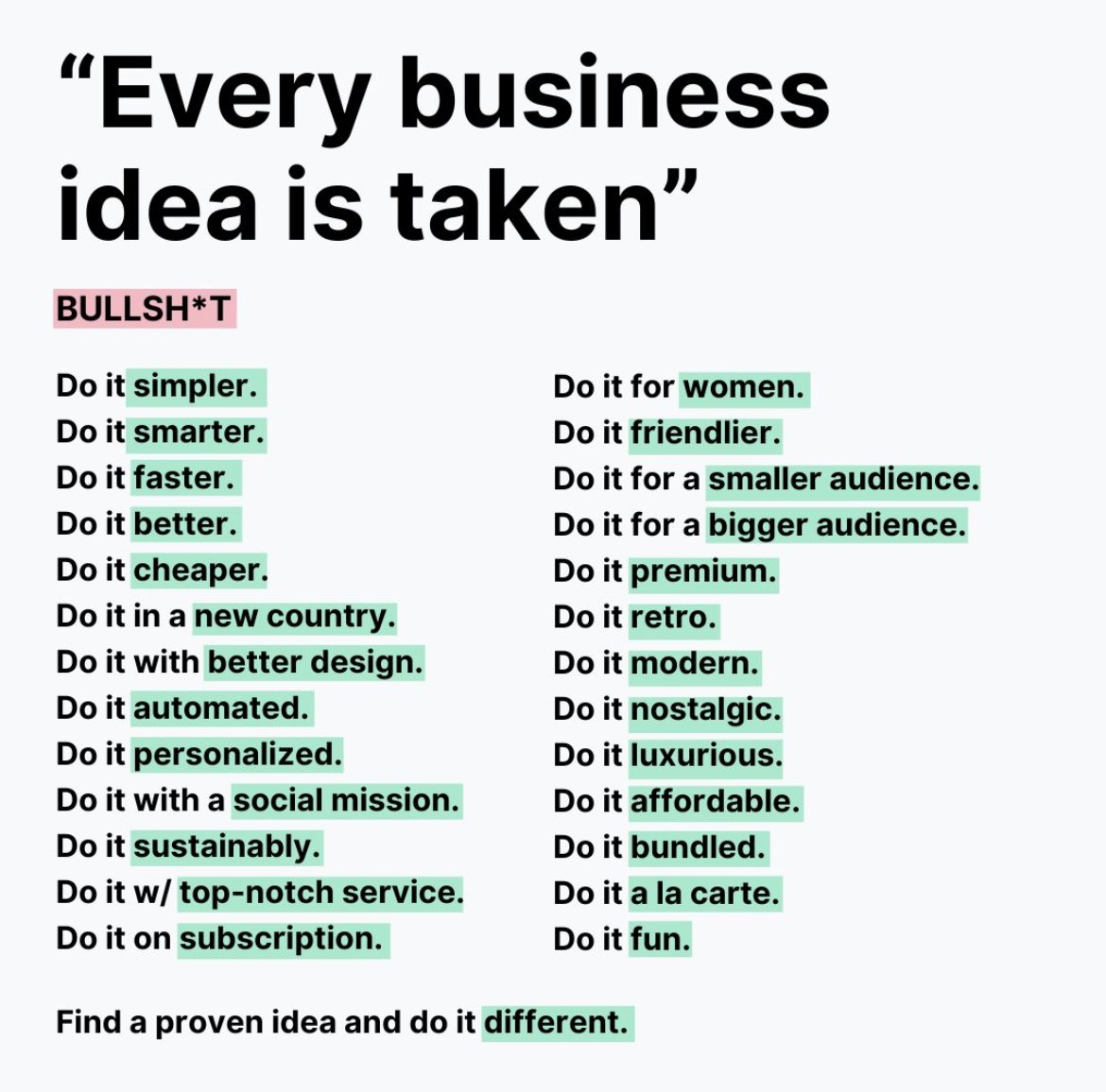 What’s your excuse?