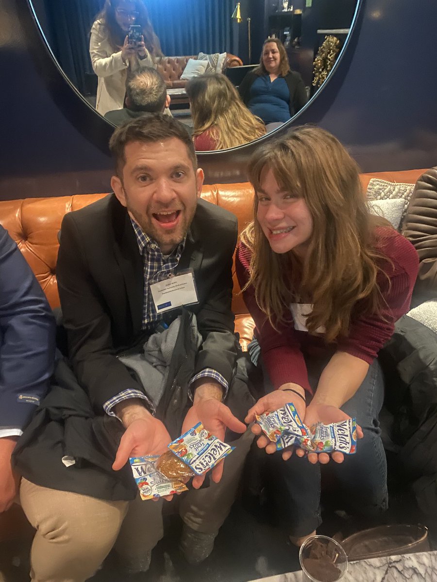 Meeting other type ones in the field has been a real treat of this conference. Showing off their low snacks of choice <a href="/Dudley_McNitt/">Dudley McNitt</a> and Amber Vogel