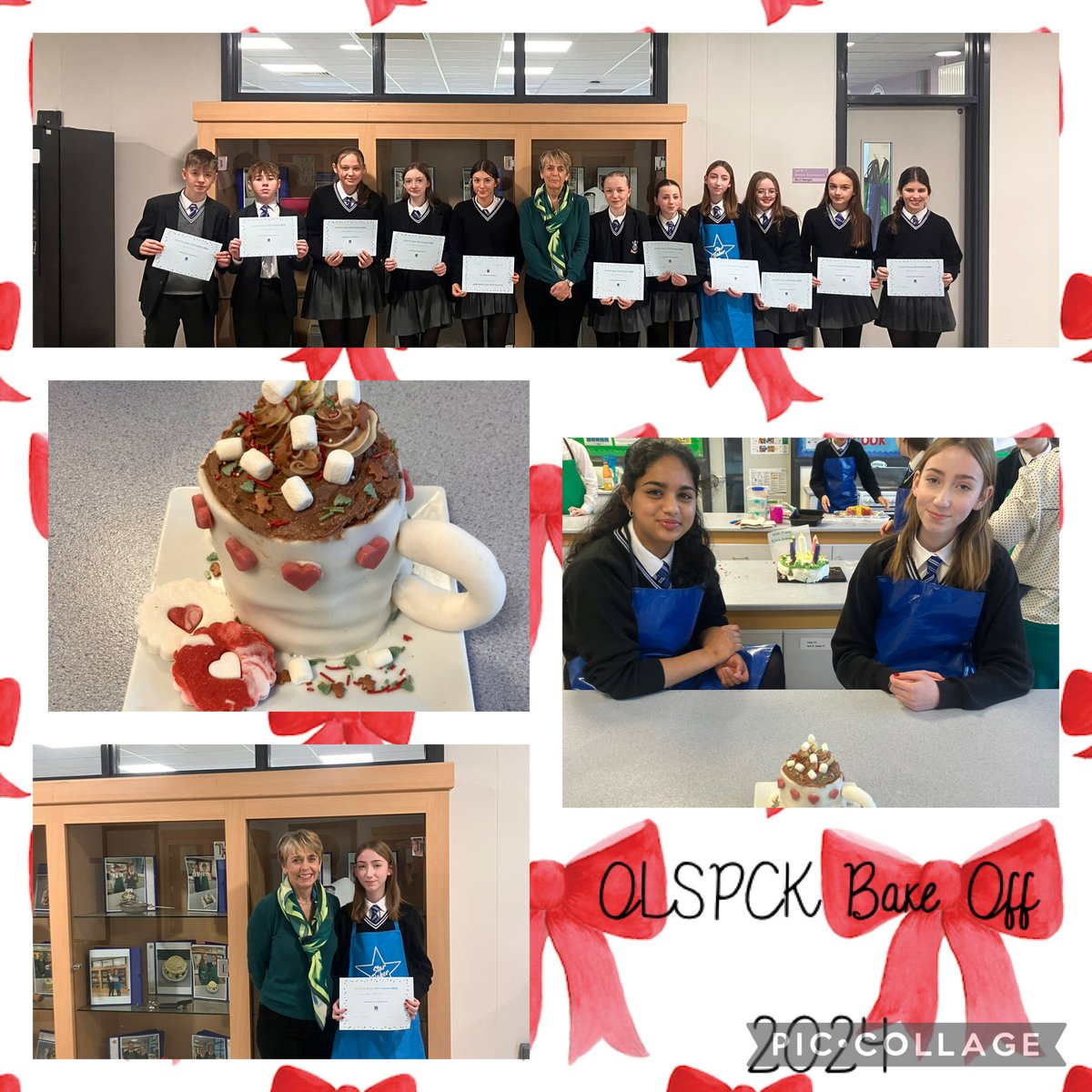 HeOlspck's tweet photo. Our Year 10 OLSPCK finalists once again showing what amazing skills they have! Well done to everyone involved but particularly to our winner Sophea Flood and her sous chef Hanna Asish in 10-7 with the their Hot Chocolate Cake 👏 https://t.co/cXqbUIZdRG