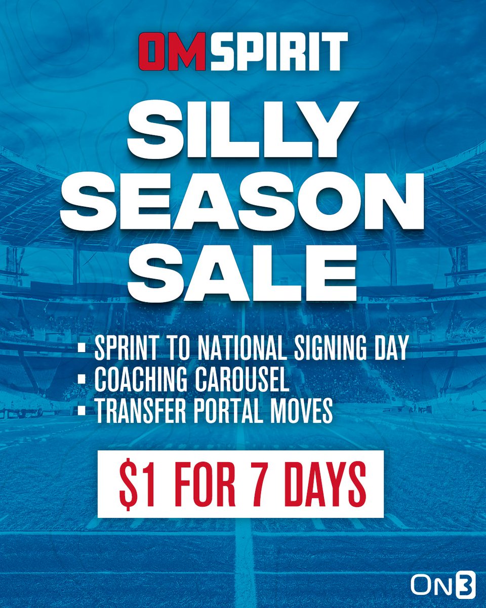 🚨FLASH SALE🚨

#OleMiss fans, get early signing period coverage for $1 for your 1st week!

Subscribe: on3.com/college/ole-mi…
