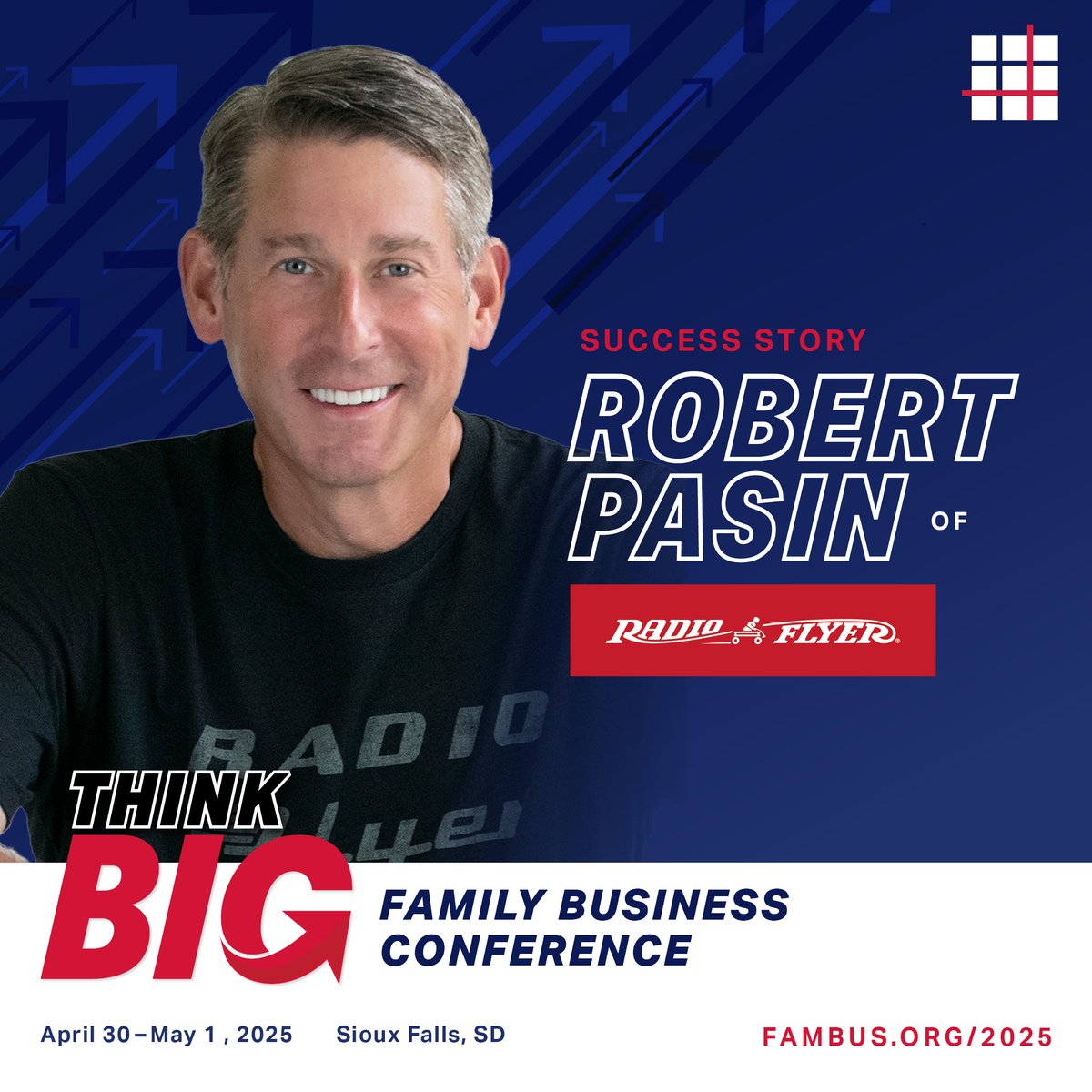 Big News! Drum roll please ... 🥁

We’re thrilled to announce our 2025 Family Business Conference Success Story Speaker: Robert Pasin of Radio Flyer!

🚨 Don’t wait—early bird pricing ends December 31st! 
Save your spot now: fambus.org/2025