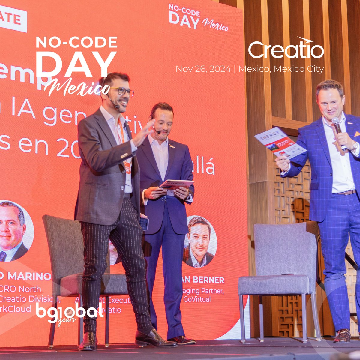 bglobalsolution's tweet photo. ✨ NO-CODE DAY MÉXICO ✨

📸 Algunas imágenes más de lo que fue la conferencia No-Code Day en Ciudad de México, organizada por nuestro partner @Creatio_Global.

🚀 Un honor haber sido parte como Platinum Sponsor!

🙌 Vamos por más…

#ncdmexico #creatiopartner #nocode #crmnocode https://t.co/WSYqbSSUJI