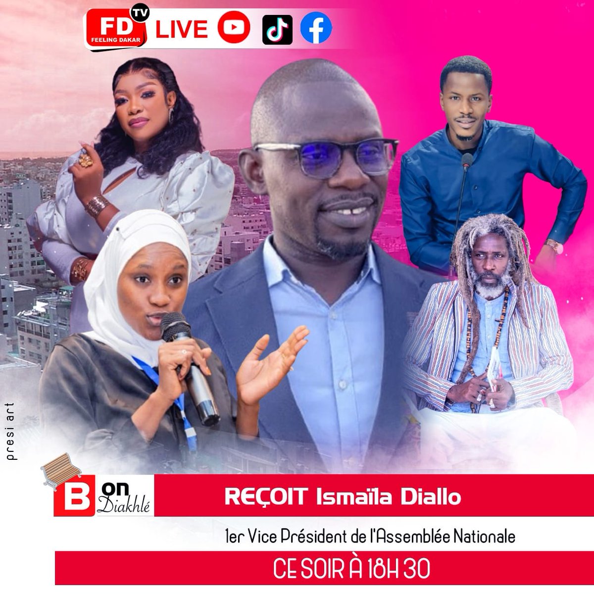 ndiassecisseoff's tweet photo. Retrouvez-moi ce soir à l'émission Bon Diakhlé
#Yeslu #Senegal https://t.co/UA9kY9mF65