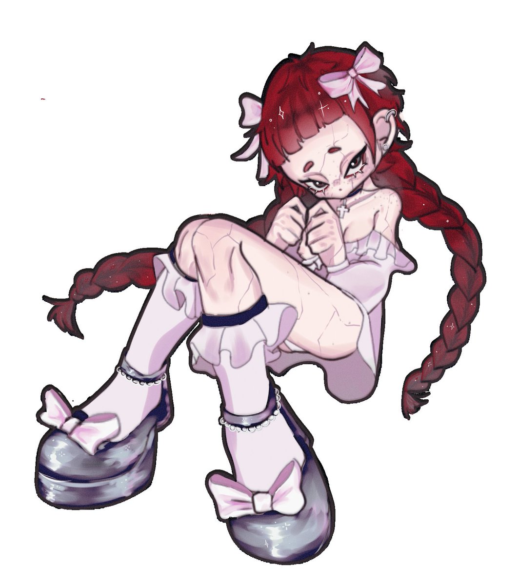 Little stickers I did for <a href="/BSDHallwnZine/">Beneath the Moonlight: A BSD Halloween Zine</a> 🤍💗💕 #bsd