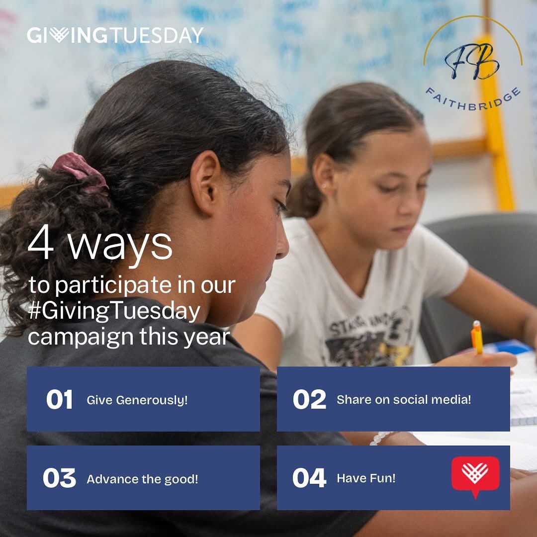 Support great work in the community that is advancing the good! We appreciate your ongoing support that helps us to co-create the conditions where children will live well and realize their hopes!! #givingtuesday Support here faithbridgethemovement.org/givingtuesdayc…