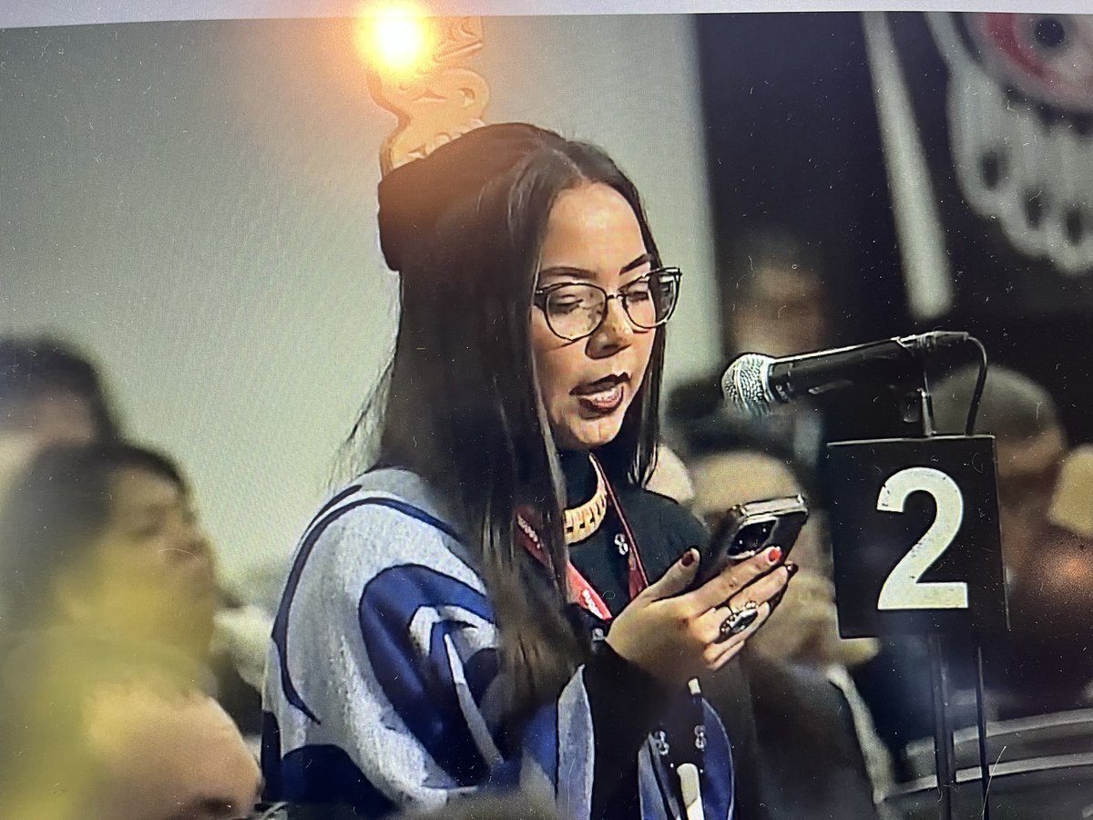 UBCIC Youth Representative Katisha Paul speaking to an emergency resolution calling for a National Inquiry into Systemic Racism in Policing and First Nations Peoples Deaths. 
<a href="/AFN_Updates/">AFN</a> <a href="/BCFNJC/">BC First Nations Justice Council</a> <a href="/KatishaPaull/">Katisha Paul</a>