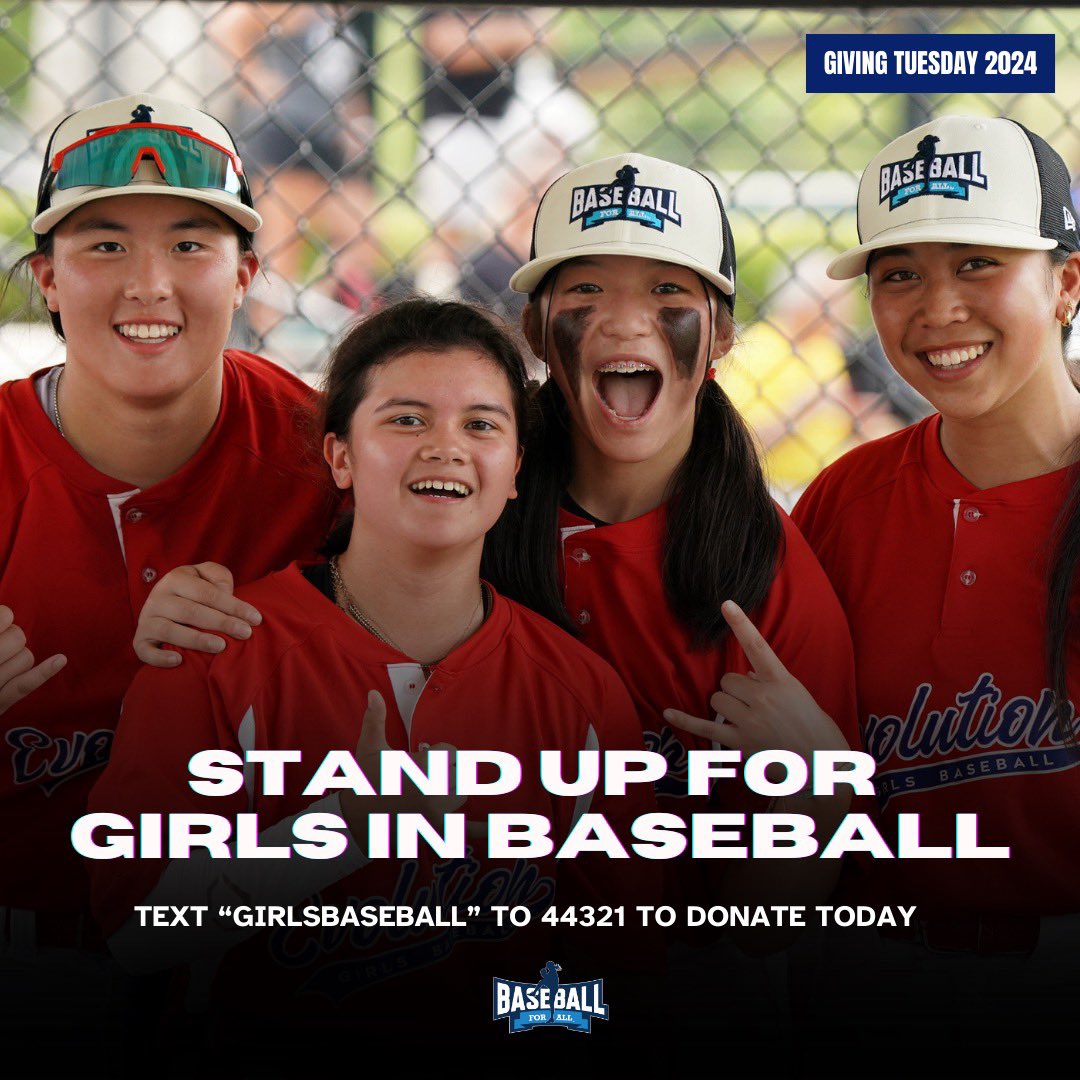 LET’S MAKE BASEBALL A GAME FOR ALL 🤝

This #GivingTuesday, donate to support our mission to build gender equity and provide girls with more access to play, coach, and lead in baseball.

secure.givelively.org/donate/basebal… 

#baseballforall #givingtuesday2024
