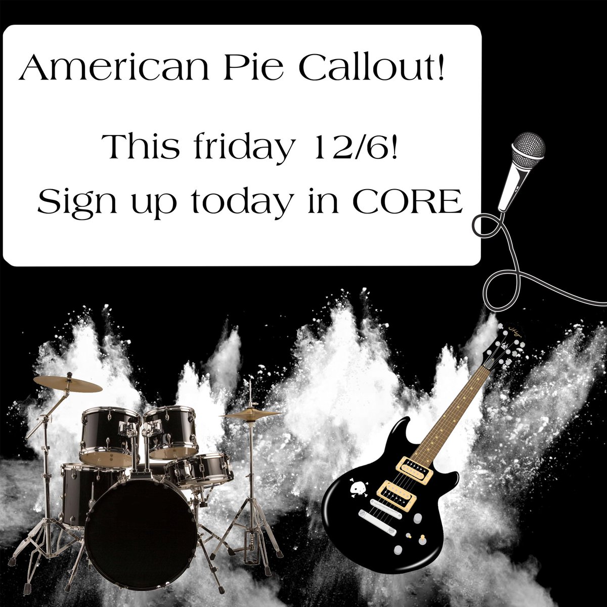 Come this friday (12/6) in core to see the callout; find out this year’s theme, get important dates and get information!