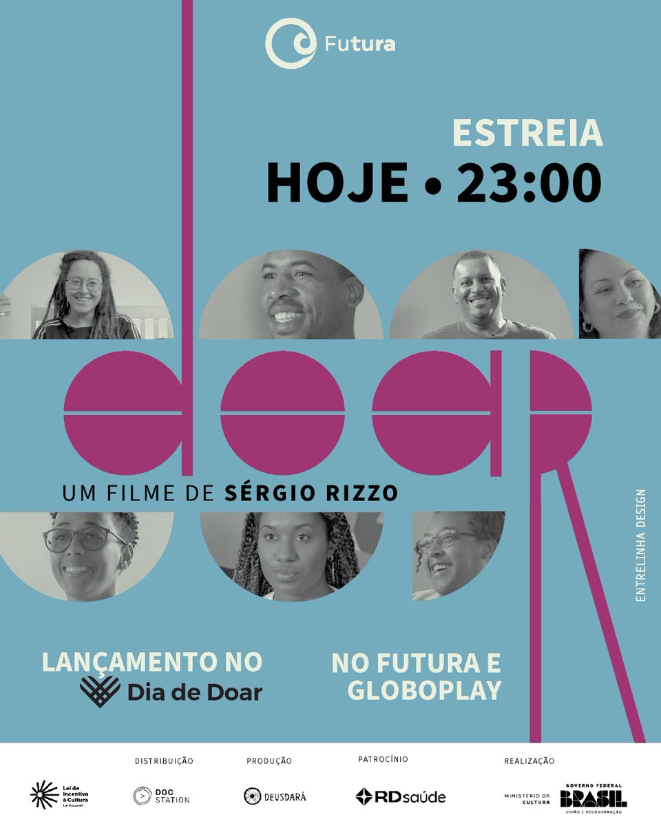 Hoje, 3 de dezembro e <a href="/diadedoar/">diadedoar</a>, às 23h, mais um documentário da Deusdará Filmes estreia no <a href="/canalfutura/">Canal Futura</a> e no <a href="/globoplay/">globoplay</a>. 

Imperdível!📽️