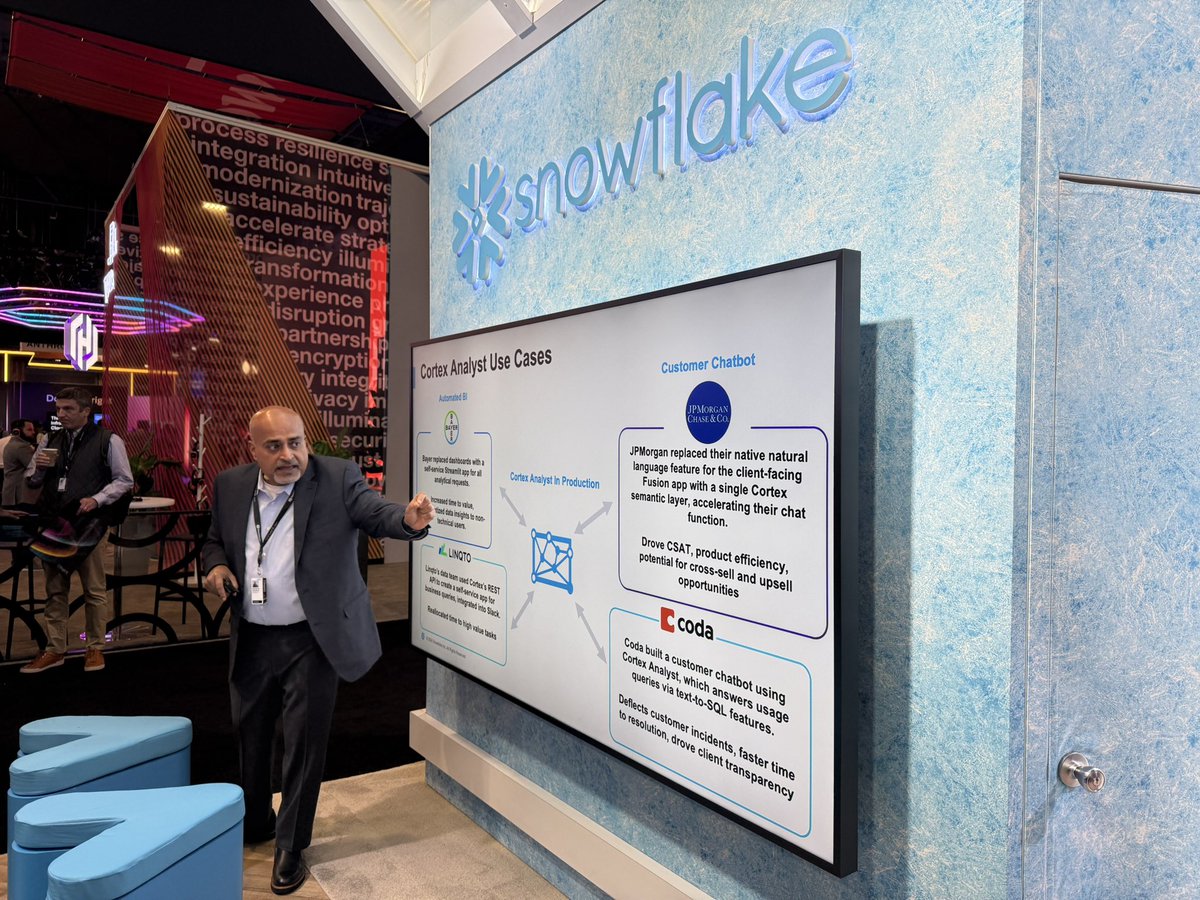 nanakosnowflake's tweet image. Snowflakeセッションどれも人気ですが、
今のところCortex AnalystとBloombergがデータインサイトを得るまでの時間を短縮できた理由についてのセッションが人気
#AWSreInvent2024