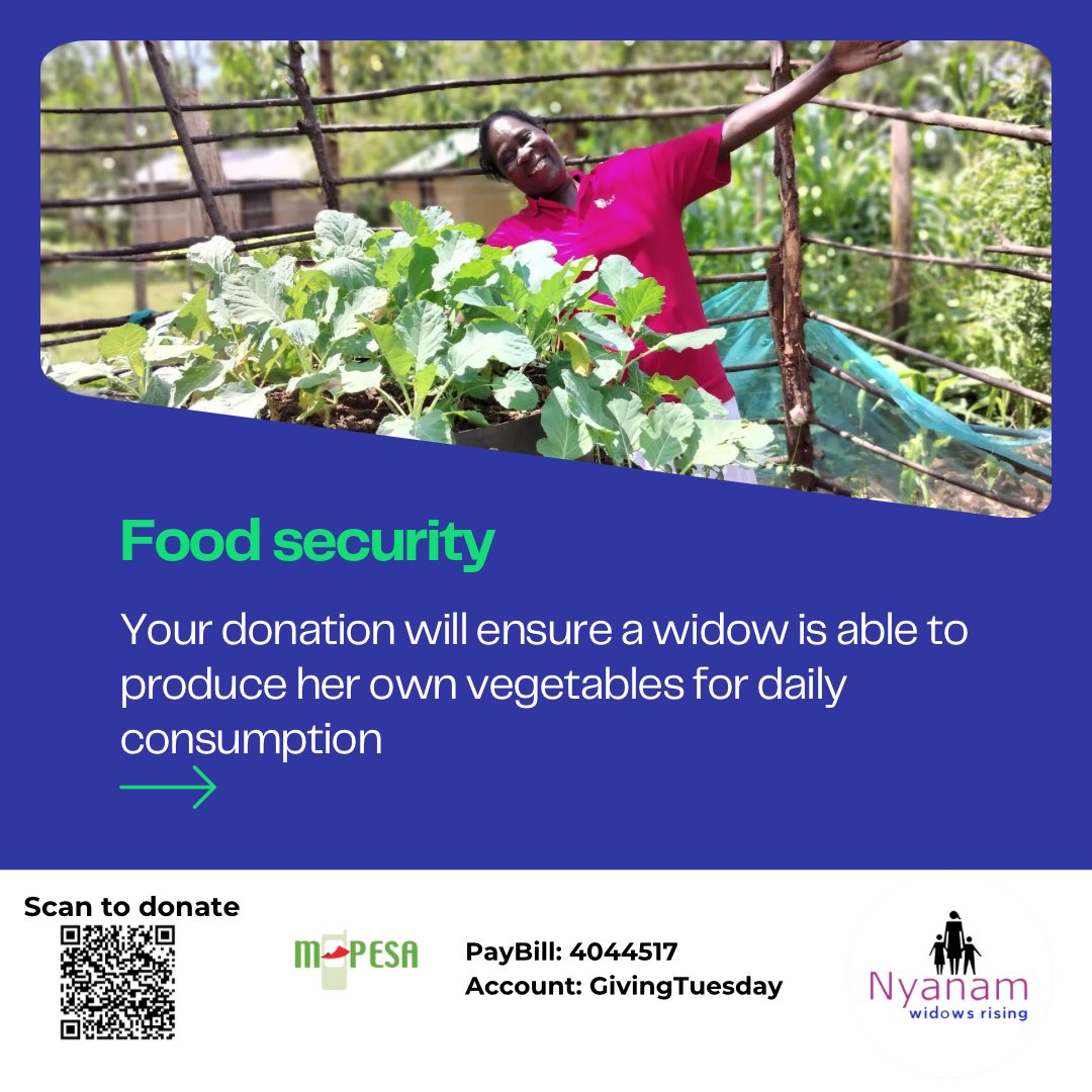 Nyanam_intl's tweet photo. Today is #GivingTuesday and we invite you to consider gifting Nyanam ❤️

Your donation will ensure 753 widows households are food secure.

#GivingTuesday2024 https://t.co/fOOr3kAn69