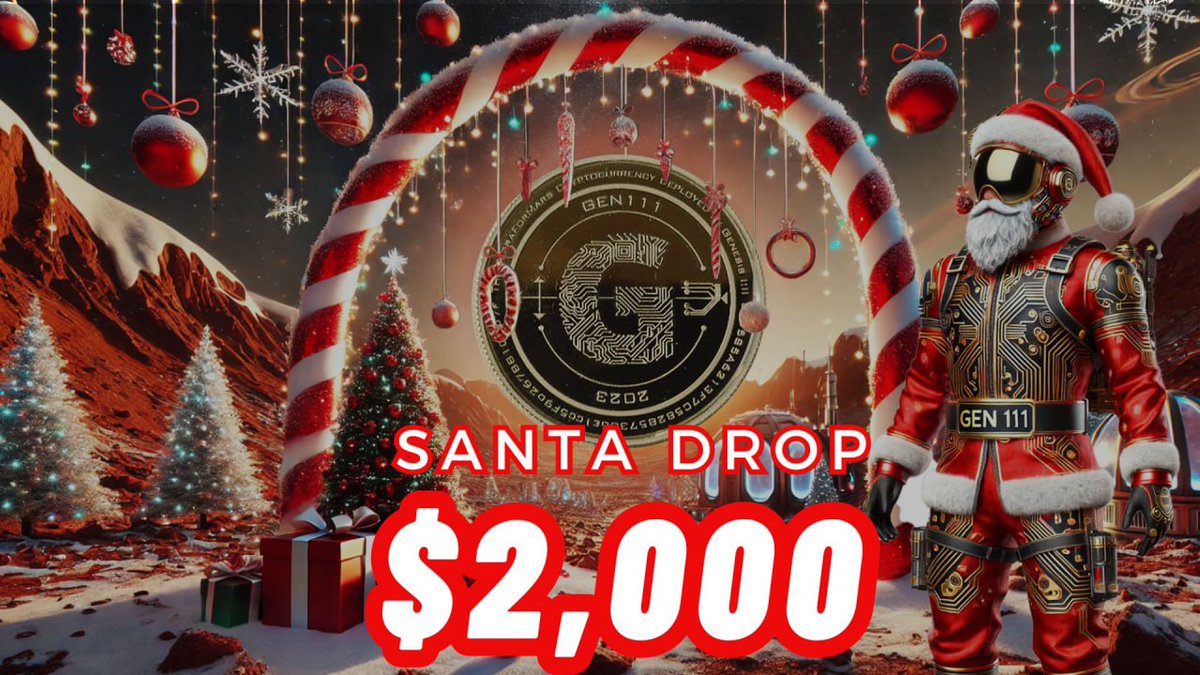 PetraKnaus's tweet photo. 🎅 Santa’s $2000 Airdrop is Here! 🎅  

🎄 $1000 Airdrop: Just 7 entries so far – your chances are high!  
🎁 Extra $1000 Airdrop: Only 4 entries – DOUBLE your odds!  

💸 Want in? Don’t wait! Santa’s bag of cash won’t stay full for long.  

👉 Enter now and claim your spot: https://t.co/02EdEpnmeh

🎅 Hurry! Santa’s sleigh takes off soon.

#SantaAirdrop #gen111_token #ChristmasCash