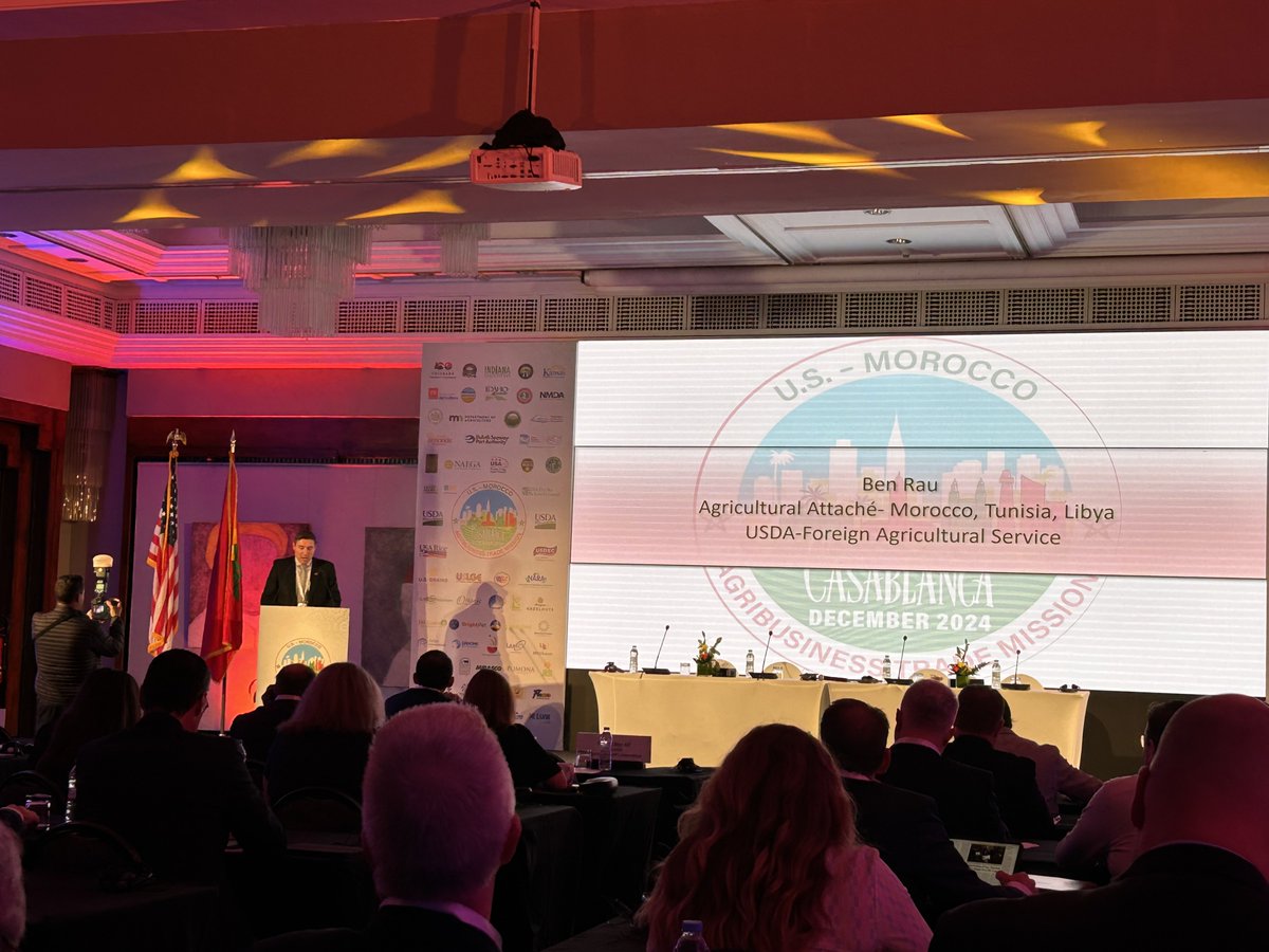 MNSoyGrowers's tweet photo. Exec. Dir. Joe Smentek is joining @MNagriculture this week on a @USDA trade mission to Morocco. Day 1's agenda included a discussion on the Great Lakes-St. Lawrence Seaway as an export route. Joe is also accompanying MDA officials to Egypt to promote more ag trade w/ Minnesota. https://t.co/DftKCOKv3c