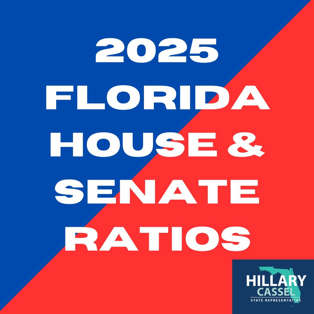 RepCassel's tweet image. Here’s a look at the 2025 Florida House & Senate ratios.
Understanding the makeup of our State Legislature is key to navigating the upcoming session and addressing the needs of Floridians.
Let’s work together to ensure every voice is heard. #FloridaPolitics #FloridaLegislature