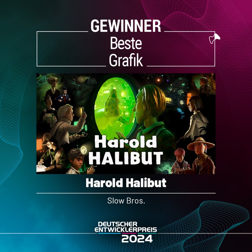 Der Gewinner in der Kategorie BESTE GRAFIK ist "Harold Halibut" von @SlowBros. #DEP2024