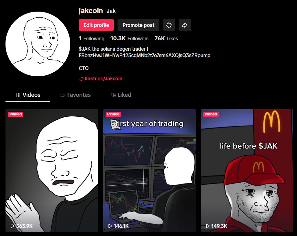 10K Followers on Tiktok ❤️

You $Jak's are AMAZING!
tiktok.com/@jakcoin