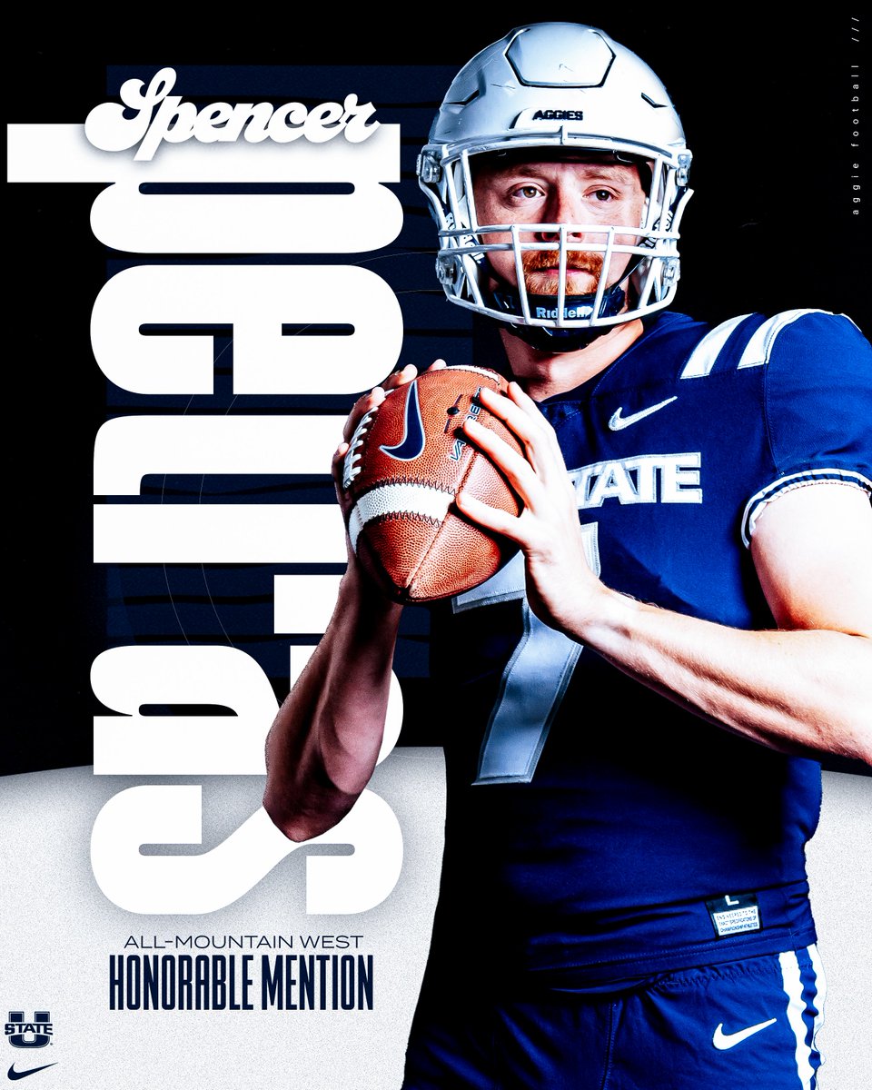 USU Football (@usufootball) on Twitter photo Congrats to <a href="/spencerpetras/">Spencer Petras</a> on being named All-<a href="/MountainWest/">Mountain West</a> Honorable Mention.
➡️ bit.ly/41jkbzc
#AggiesAllTheWay Congrats to <a href="/spencerpetras/">Spencer Petras</a> on being named All-<a href="/MountainWest/">Mountain West</a> Honorable Mention.
➡️ bit.ly/41jkbzc
#AggiesAllTheWay