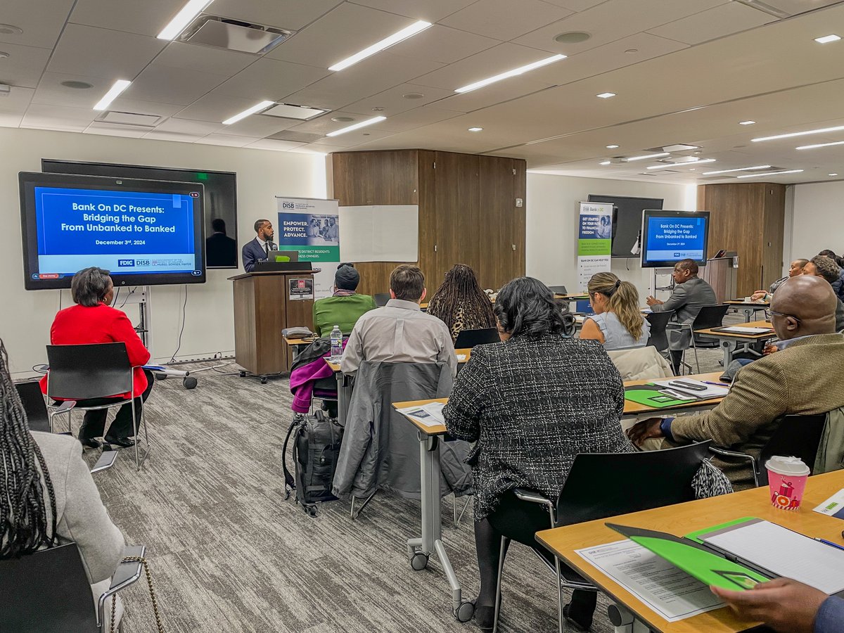 Today, DISB joined leaders from local organizations, the <a href="/FDICgov/">FDIC</a> and <a href="/CFEfund/">CFE Fund</a> to discuss how to bridge the gap between District residents and banking institutions.