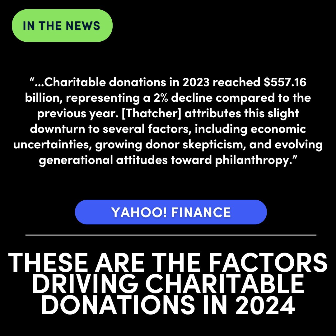 Our CEO <a href="/mthatcher/">Michael Thatcher</a> joined Yahoo Finance’s Market Domination segment to explore what’s driving charitable donations in 2024. Find out what’s shaping generosity this year. Watch the full segment here 👉 charitynavigator.org/about-us/press…