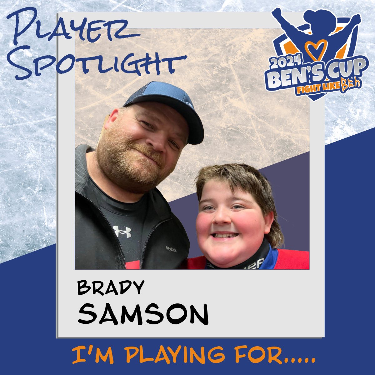 Meet Brady, today’s player spotlight! Brady is playing for his Dad (Dave Samson). After almost a 4 year battle against cancer, His Dad is currently in remission after beating Classic Hodgkins Lymphoma! 

You can support Brady here: benstelterfoundation.crowdchange.ca/90304/page/273…