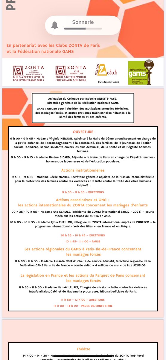 FederationGAMS's tweet image. Programme du Colloque #MariageForcé #demain #paris9