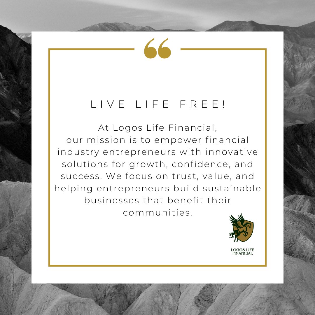 logosfinancial's tweet photo. At Logos Life Financial,
our mission is to empower financial industry entrepreneurs with innovative solutions for growth, confidence, and success. We focus on trust, value, and helping entrepreneurs build sustainable businesses that benefit their communities. Live Life Free! https://t.co/a61Rn47c7U