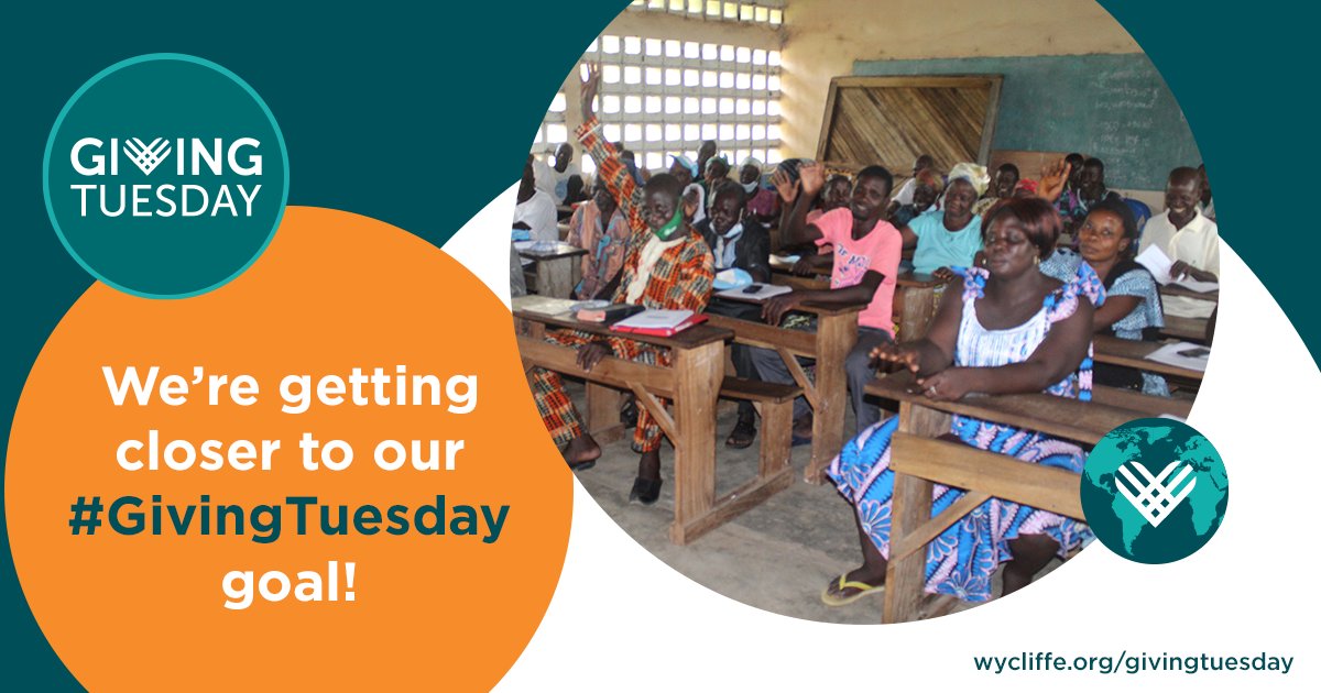We’re getting closer to our goal! Thank you to everyone who has already given this #GivingTuesday! We still need your help to bring God’s Word to the Kpeci, Woatsi and Idaaca people in their own languages. Give at bit.ly/3YZvMAK.