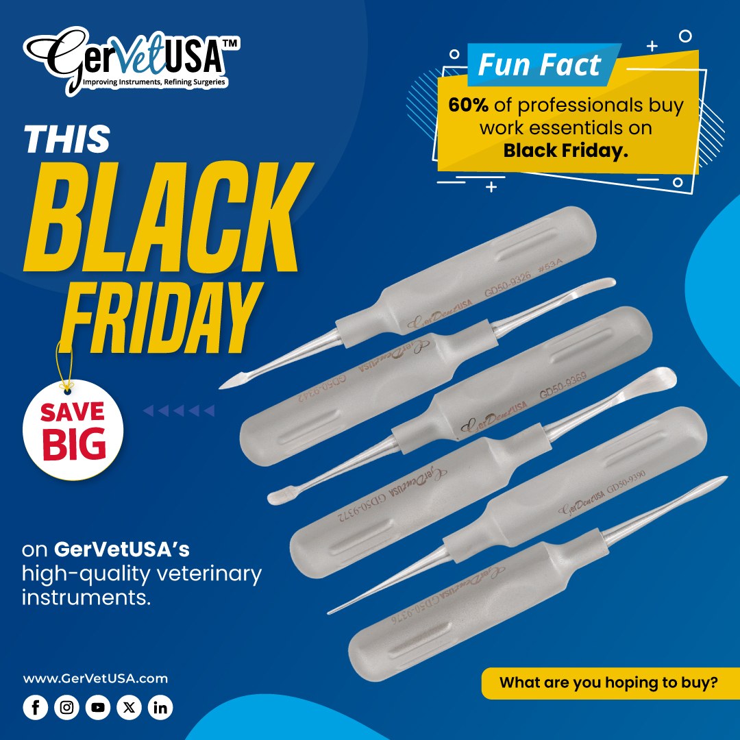 GerVetUSA's tweet image. Gear up this Black Friday with GerVetUSA’s quality instruments! Shop our German stainless steel tools at unbeatable prices. 🛒 

Shop Now: gervetusa.com

What’s on your wishlist? Let us know in the comments!

#blackfriday #GerVetUSA #VeterinaryTools #ShopAndSave