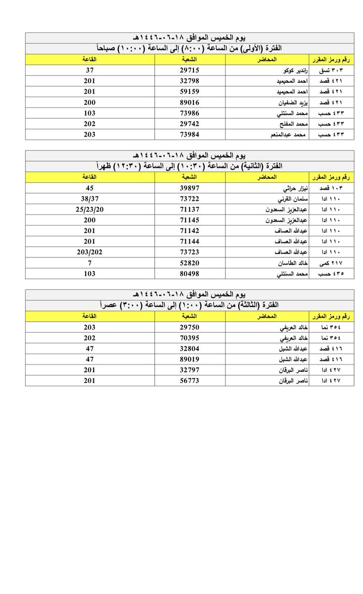 CbaKsu's tweet photo. جدول الإختبارات النهائية الفصل الدراسي الأول طلاب 9-12. https://t.co/OYzzGCZxXU
