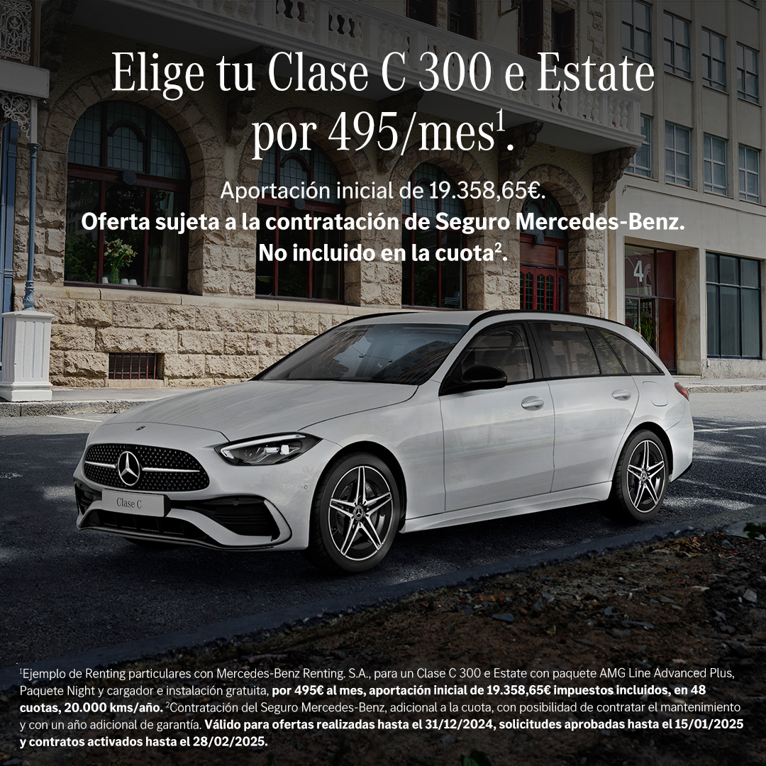 GrupoAguinaga's tweet photo. Elige tu Clase C 300 e Estate y llévate el cargador y la instalación de regalo.
#MercedesBenz #ClaseC https://t.co/hUzYlHuPxv
