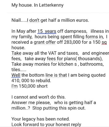 The government need to stop telling the public we are okay.... and this is what Charles Ward will do on the Dail