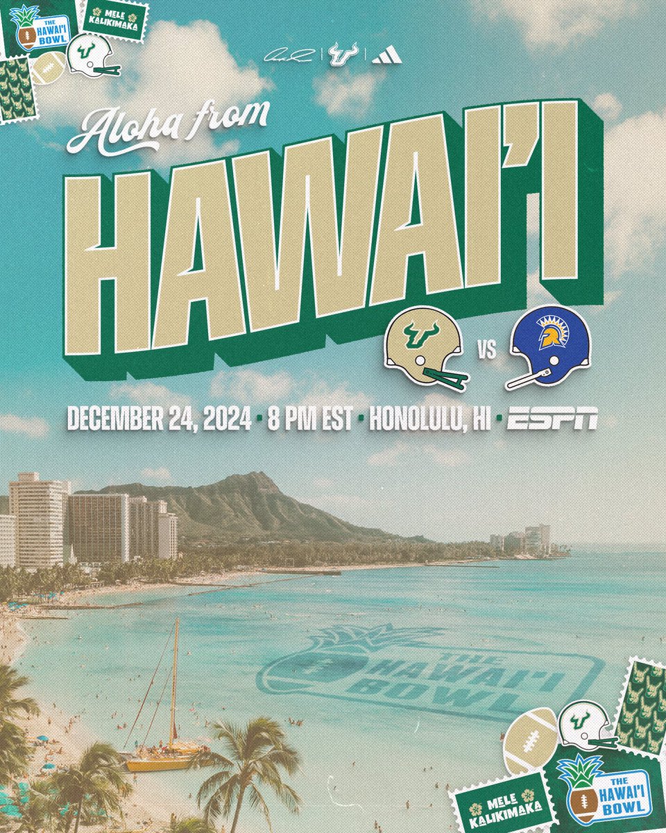 USF Football (@usffootball) on Twitter photo ALOHA, <a href="/HawaiiBowl/">The Hawai'i Bowl</a> 🌸
📝: gobulls.co/USFHawaiiBowl
#ComeToTheBay | #StayInTheBay ALOHA, <a href="/HawaiiBowl/">The Hawai'i Bowl</a> 🌸
📝: gobulls.co/USFHawaiiBowl
#ComeToTheBay | #StayInTheBay