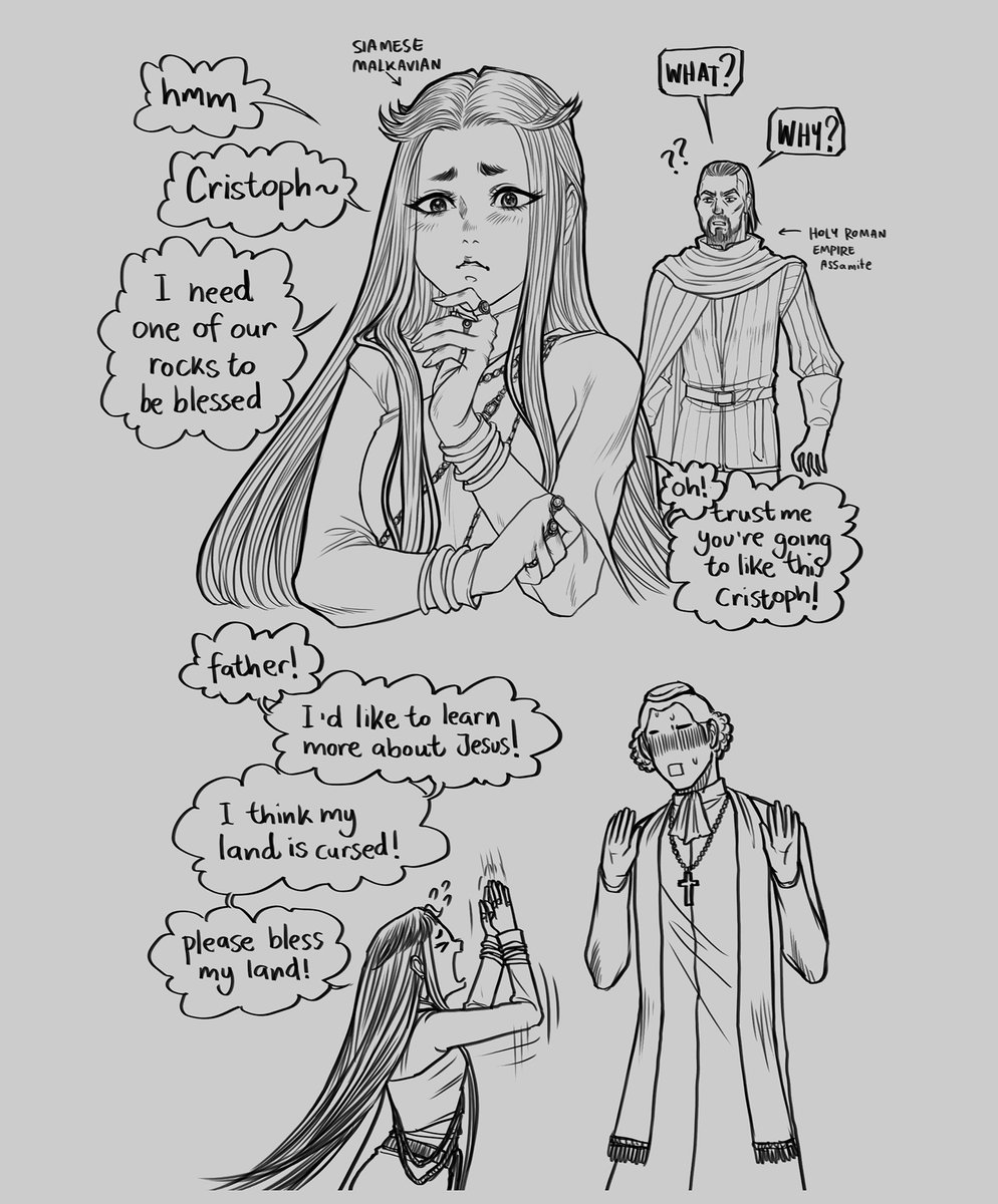 yuikami's tweet photo. After Khemrutai(Hu9Malkavian) live with Cristoph(Hu5Assamite) for a while, she didn't realize how conniving she became. #VtM #V20 #VampireTheMasquerade #Malkavian #Assamite https://t.co/0QFf0ZGCE8