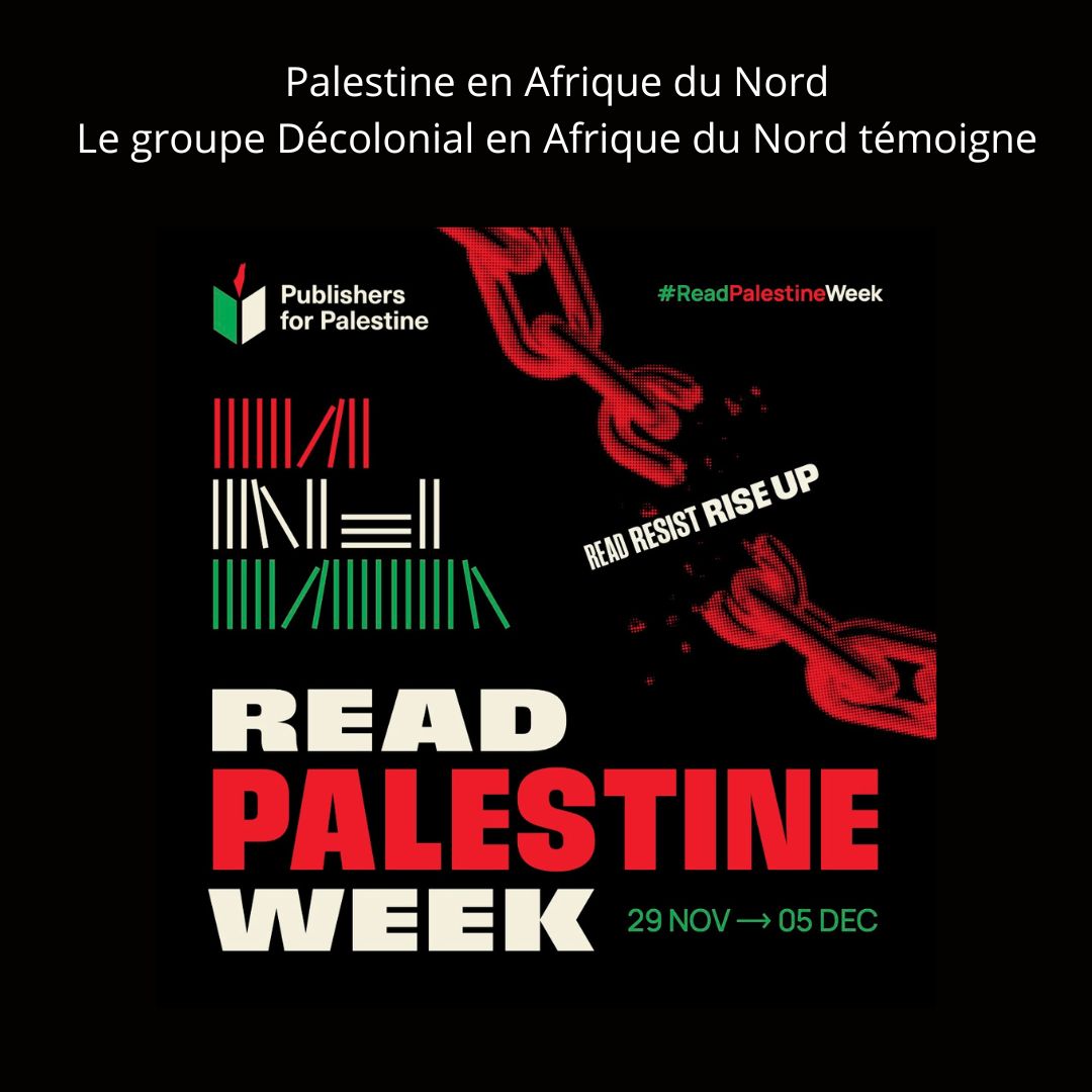 Etlettres's tweet photo. Le groupe #Décolonial en #Afriquedunord s’est réuni à #Tunis pour penser les relations entre la #Palestine et l’Afrique du Nord, et la manière dont la Palestine influe sur la manière de produire des #savoirs. #DrissKsikes: https://t.co/ERZyv05qbd 
#résistances #ReadPalestine https://t.co/7ZCGGf5uBt