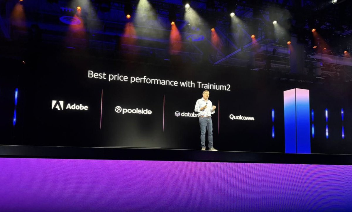 poolside (@poolsideai) on Twitter photo Great to be mentioned on stage by Matt Garman, CEO <a href="/awscloud/">Amazon Web Services</a>, today at re:Invent 💜 Great to be mentioned on stage by Matt Garman, CEO <a href="/awscloud/">Amazon Web Services</a>, today at re:Invent 💜