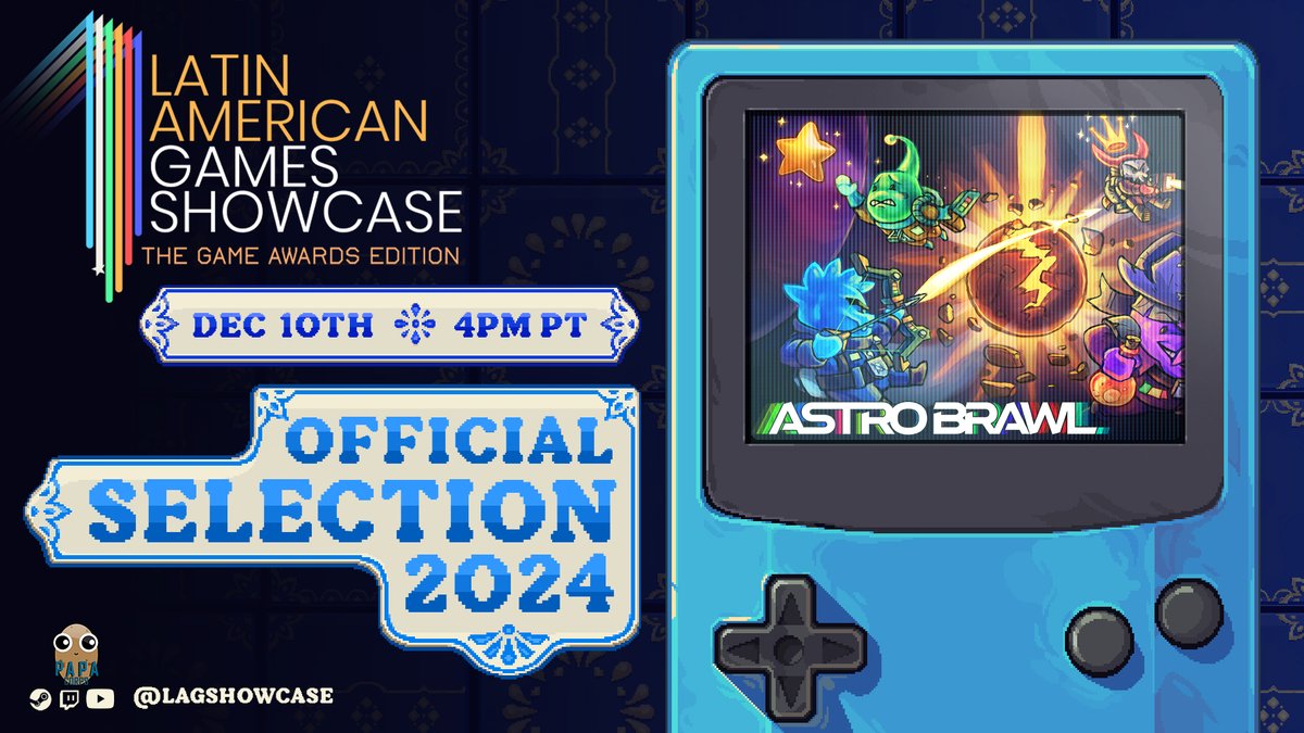 Yay!!! AstroBrawl is part of the <a href="/lagshowcase/">Latin American Games Showcase 🔜 GDC</a> Steam event from Dec 10-17! Come check out our demo and browse a selection of more than 100 titles all from Latin America. #LAGS2024