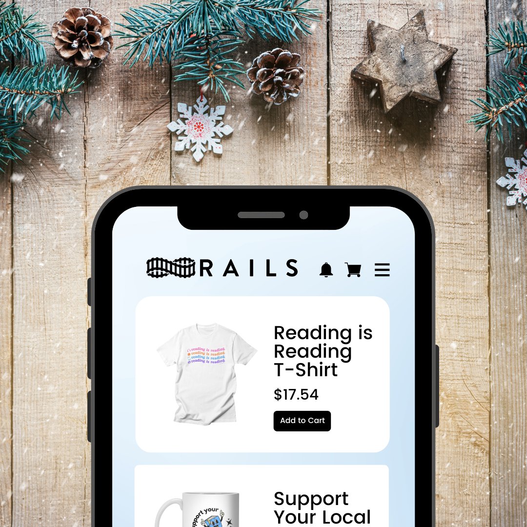 Everyone expects to be gifted a book from you this holiday season—but will they expect a t-shirt, mug, or tote?

Check out the RAILS Threadless shop and spread the love of reading this holiday season!

➡️ railslibraries.threadless.com
